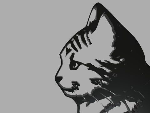 Cat 01 Silhouette 01 Modello di stampa 3D