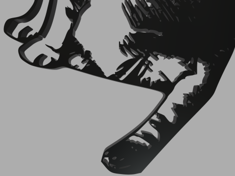 Cat 01 Silhouette 01 Modello di stampa 3D
