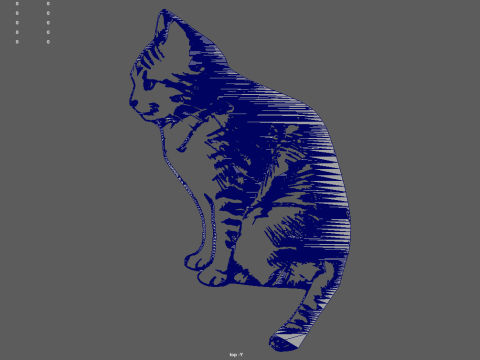 Cat 01 Silhouette 01 Modello di stampa 3D