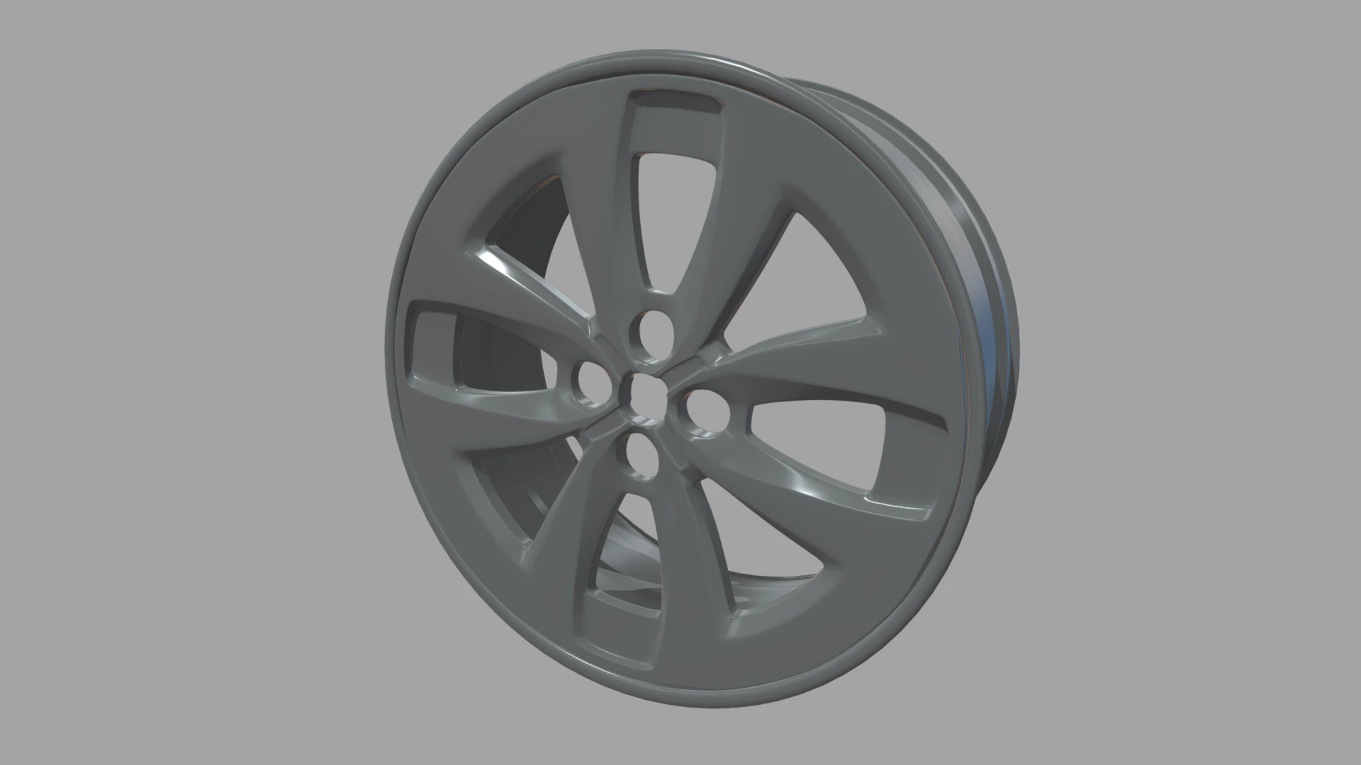 Rim Car Custom 02 3D Model .c4d .max .obj .3ds .fbx .stl .blend 