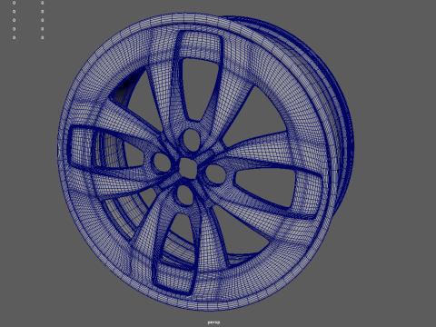 Rim Car Custom 02 Model 3D