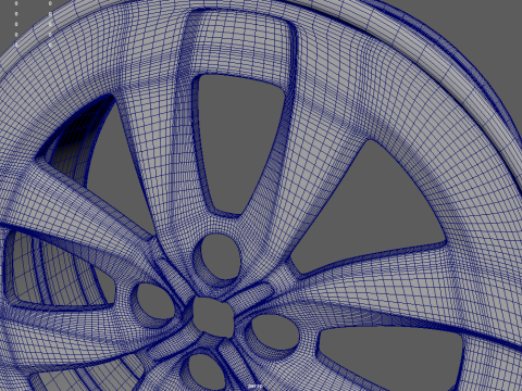 Rim Car Custom 02 Model 3D