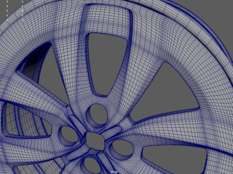 Rim Car Custom 02 3D Model