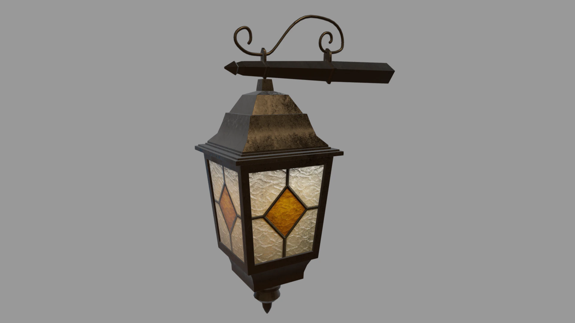Old Lamp 02 3D Model .c4d .max .obj .3ds .fbx .stl .blend 