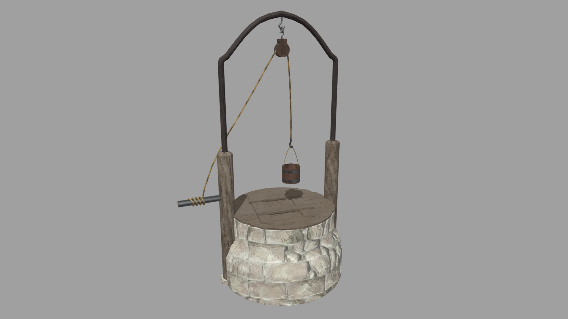 Water Well 3D Model .c4d .max .obj .3ds .fbx .stl .blend 