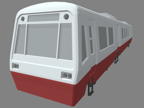 Low Poly Train 01 3D 模型