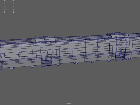 Low Poly Train 01 3D Model