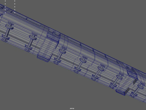 Low Poly Train 01 3D Model