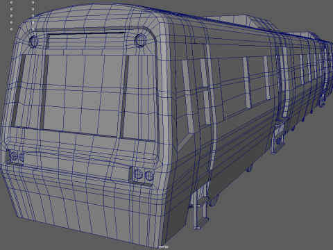 Low Poly Train 01 3D 模型
