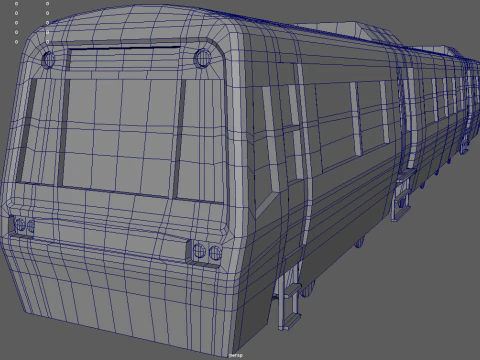 Low Poly Train 01 3D Model