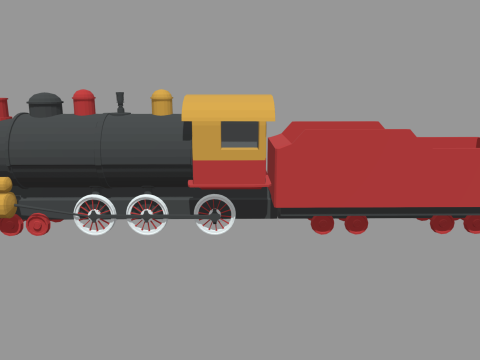 Low Poly Train 02 3D Modell