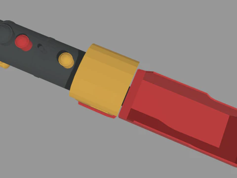 Low Poly Train 02 3D Model