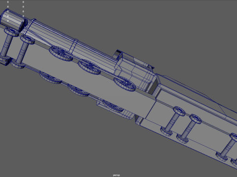 Low Poly Train 02 3D Modell