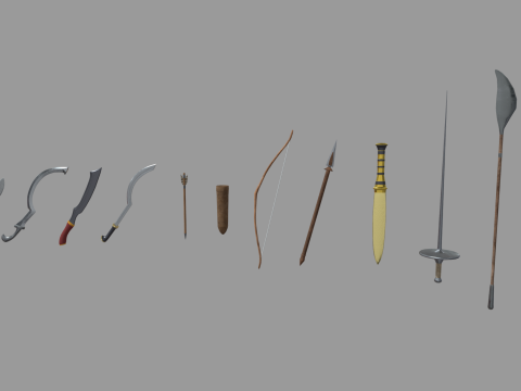 Old Weapons Pack 01 3D Modell