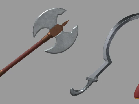Old Weapons Pack 01 3D Model