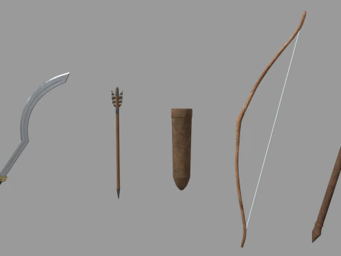 Old Weapons Pack 01 3D Model