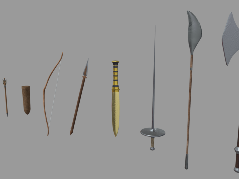 Old Weapons Pack 01 Modello 3D