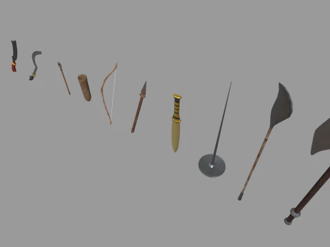 Old Weapons Pack 01 3D Model