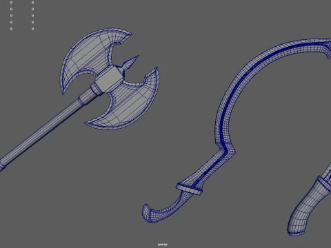 Old Weapons Pack 01 3D Model