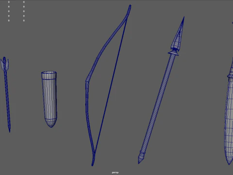 Old Weapons Pack 01 3D Model