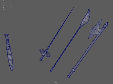 Old Weapons Pack 01 Modello 3D