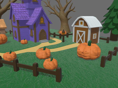Halloween Scenary 01 3D 모델