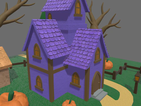 Halloween Scenary 01 3D Model