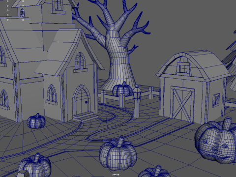 Halloween Scenary 01 3D 모델