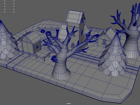 Halloween Scenary 01 3D 모델
