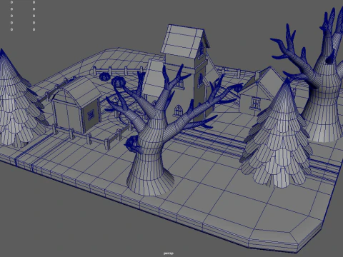 Halloween Scenary 01 3D Model