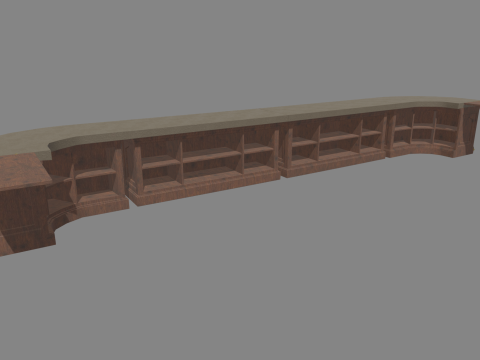 Vintage Bar Counter 3D Модель