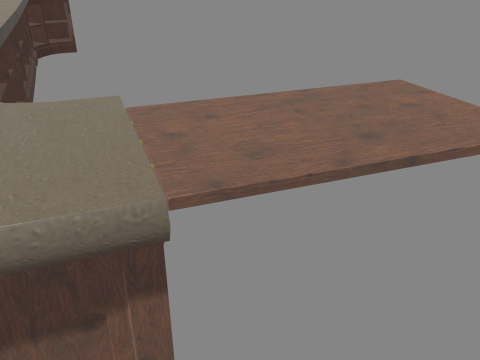 Vintage Bar Counter 3D Модель