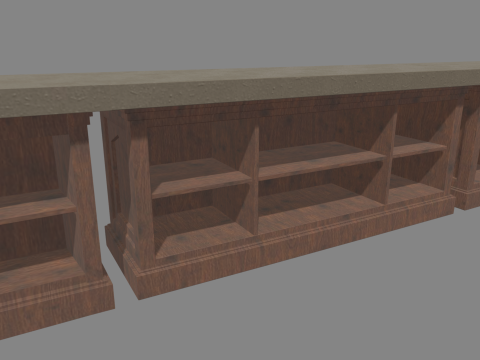 Vintage Bar Counter 3D Модель