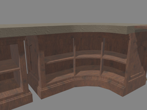 Vintage Bar Counter 3D Модель