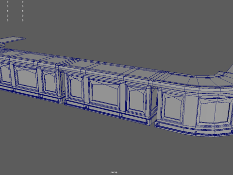 Vintage Bar Counter 3D Модель