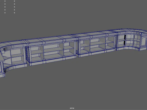 Vintage Bar Counter 3D Model