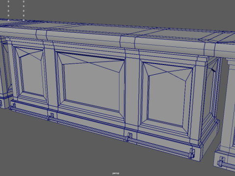 Vintage Bar Counter 3D Модель