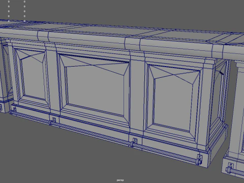 Vintage Bar Counter 3D Model