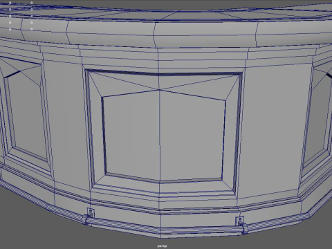 Vintage Bar Counter 3D Model