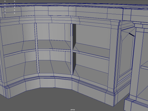 Vintage Bar Counter 3D Модель