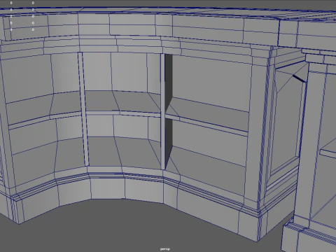 Vintage Bar Counter 3D Model