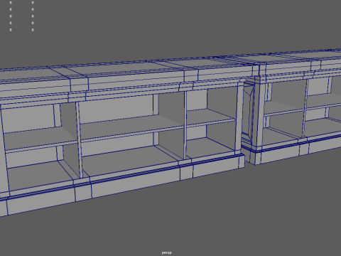 Vintage Bar Counter 3D Модель