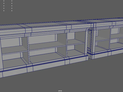 Vintage Bar Counter 3D Model