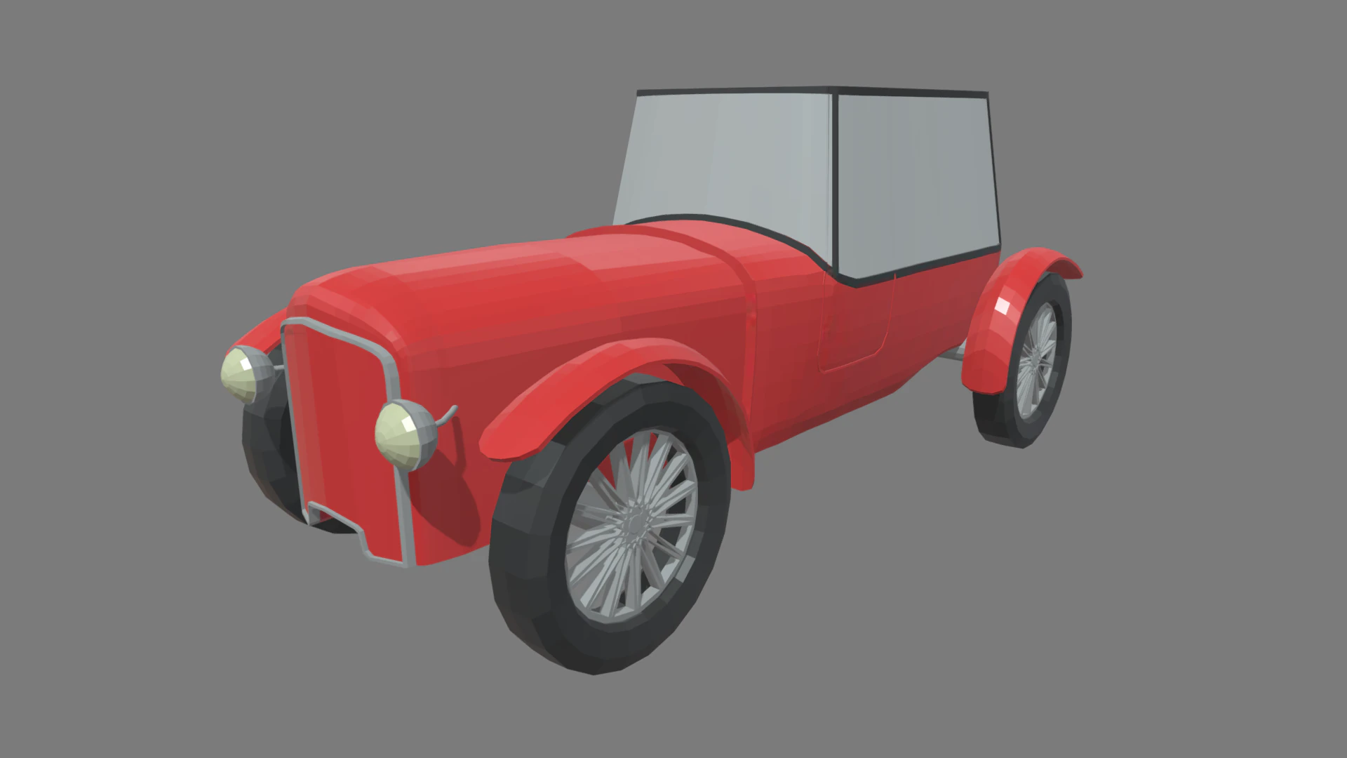 Low Poly Classic Vintage Car 01 3D Model .c4d .max .obj .3ds .fbx .stl .blend 