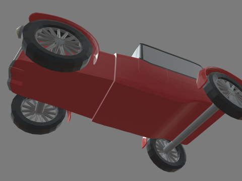 Low Poly Classic Vintage Car 01 3D 模型