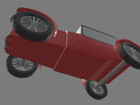 Low Poly Classic Vintage Car 01 3D Model