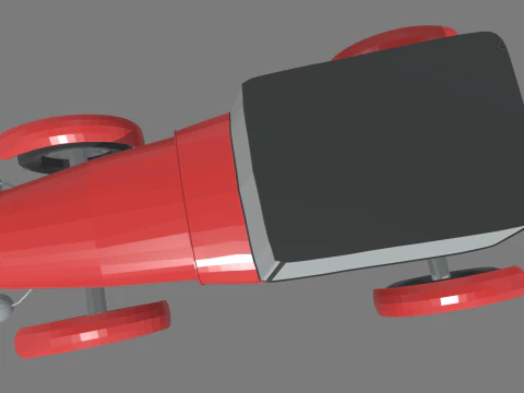 Low Poly Classic Vintage Car 01 3D Model