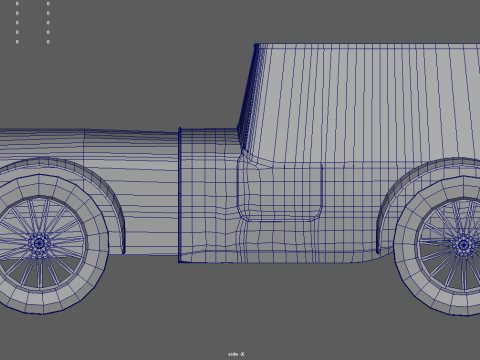 Low Poly Classic Vintage Car 01 3D 模型