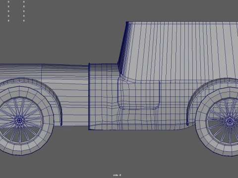 Low Poly Classic Vintage Car 01 3D Model