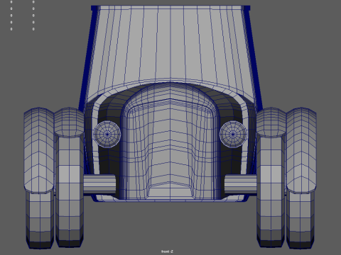 Low Poly Classic Vintage Car 01 3D 模型